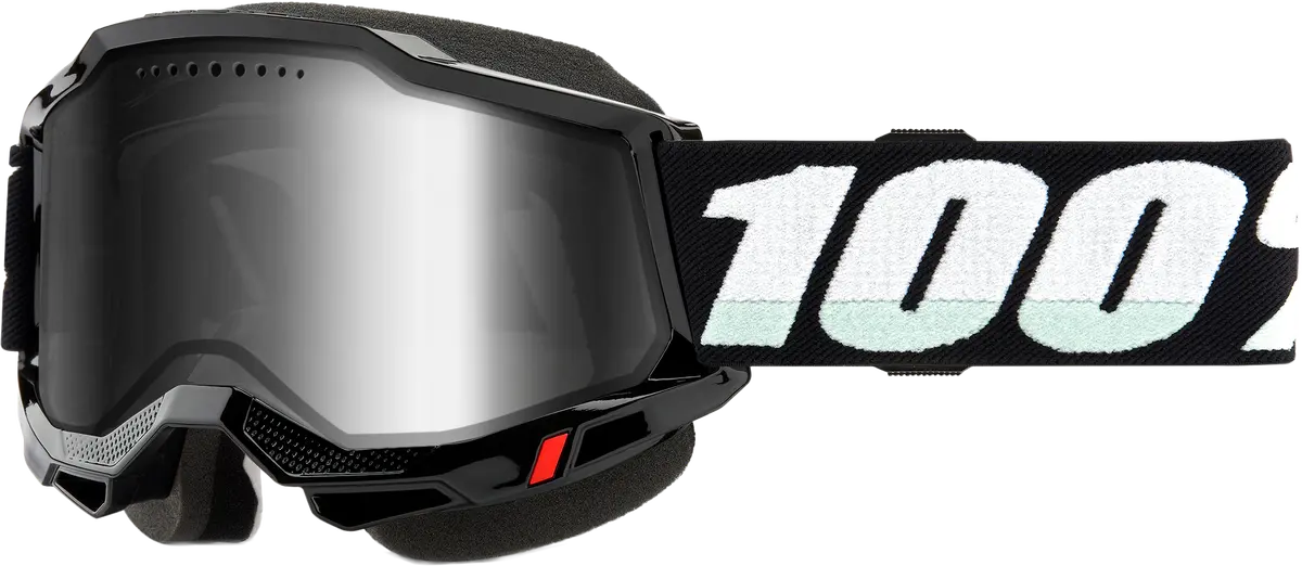 Accuri 2 Snowmobile Goggle Black W/ Silver Mirror Lens 1