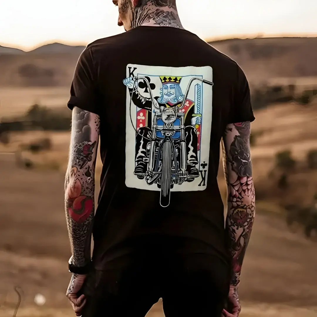 Style And Fashion Graphic Cotton T-Shirt For Biker 1