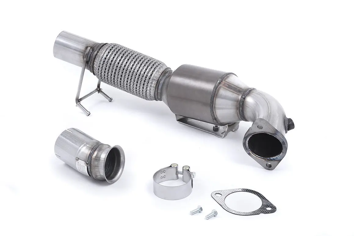 Miltek Focus Rs Mk3 - Large Bore Downpipe And Hi-Flow Sports Cat For Fitment To Oe Cat Back Only 1