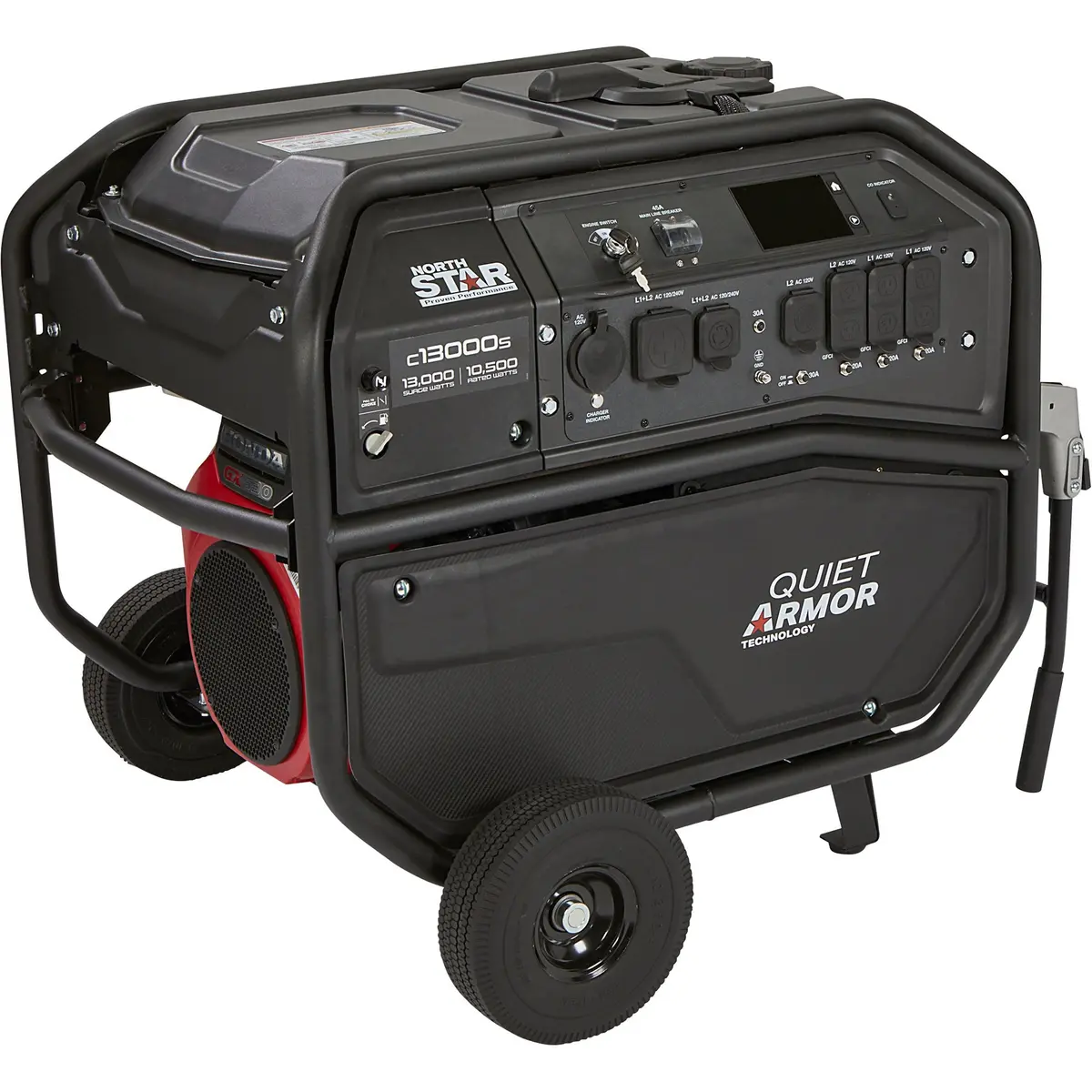 Northstar C13000s Commercial-Grade Portable Generator With Electric Start, 13,000 Surge Watts, 10,500 Rated Watts, Model# 1654404 1