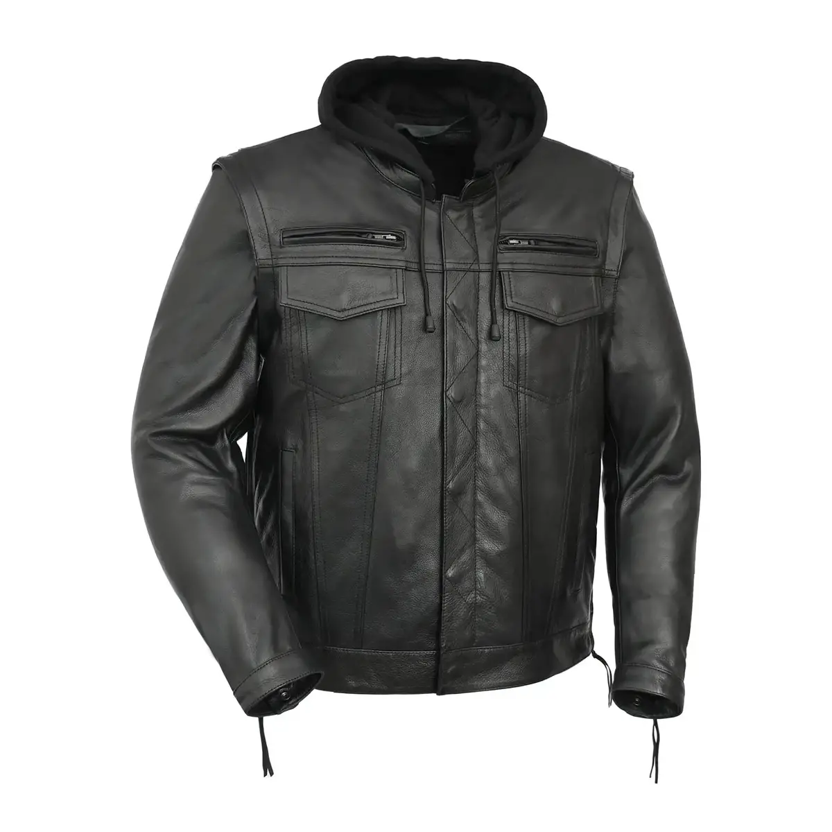 Nightstrike Men’S Motorcycle Leather Jacket 1
