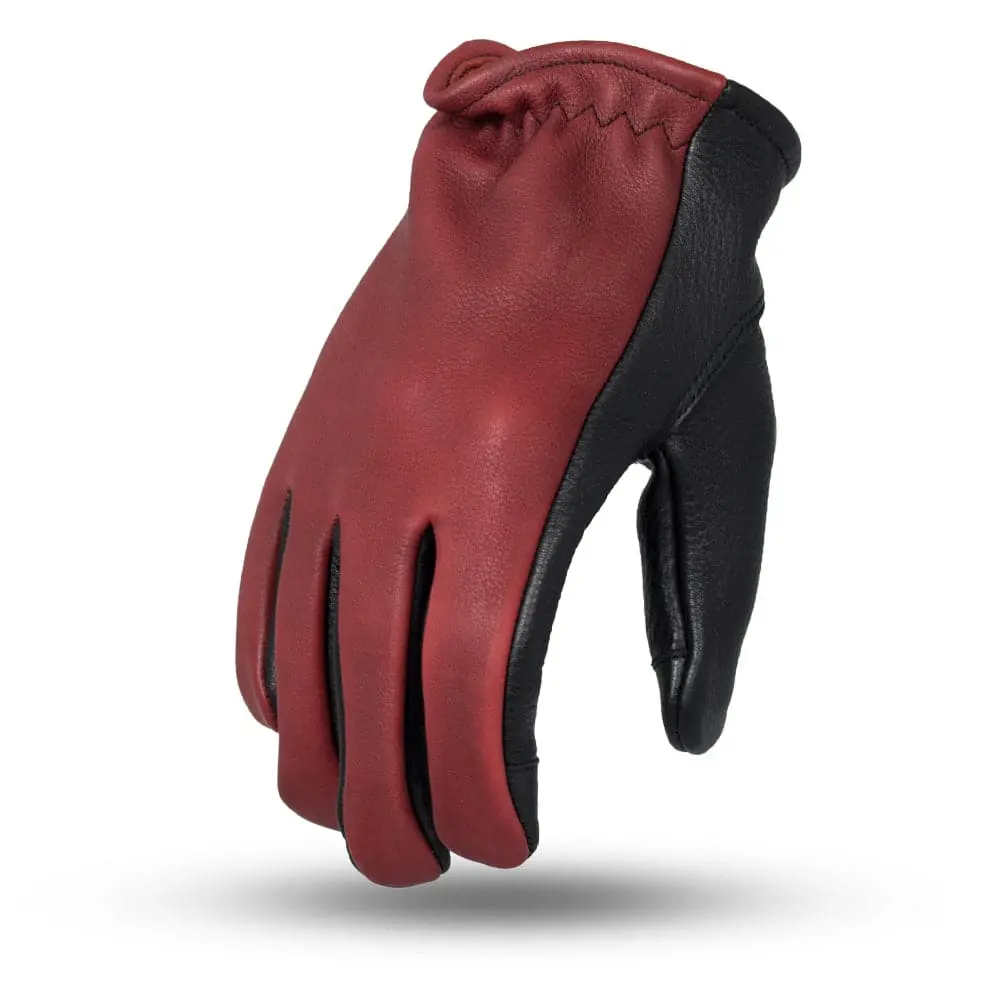 Stylish Two-Tone Roper Gloves for Men – Premium Leather Motorcycle Handwear
