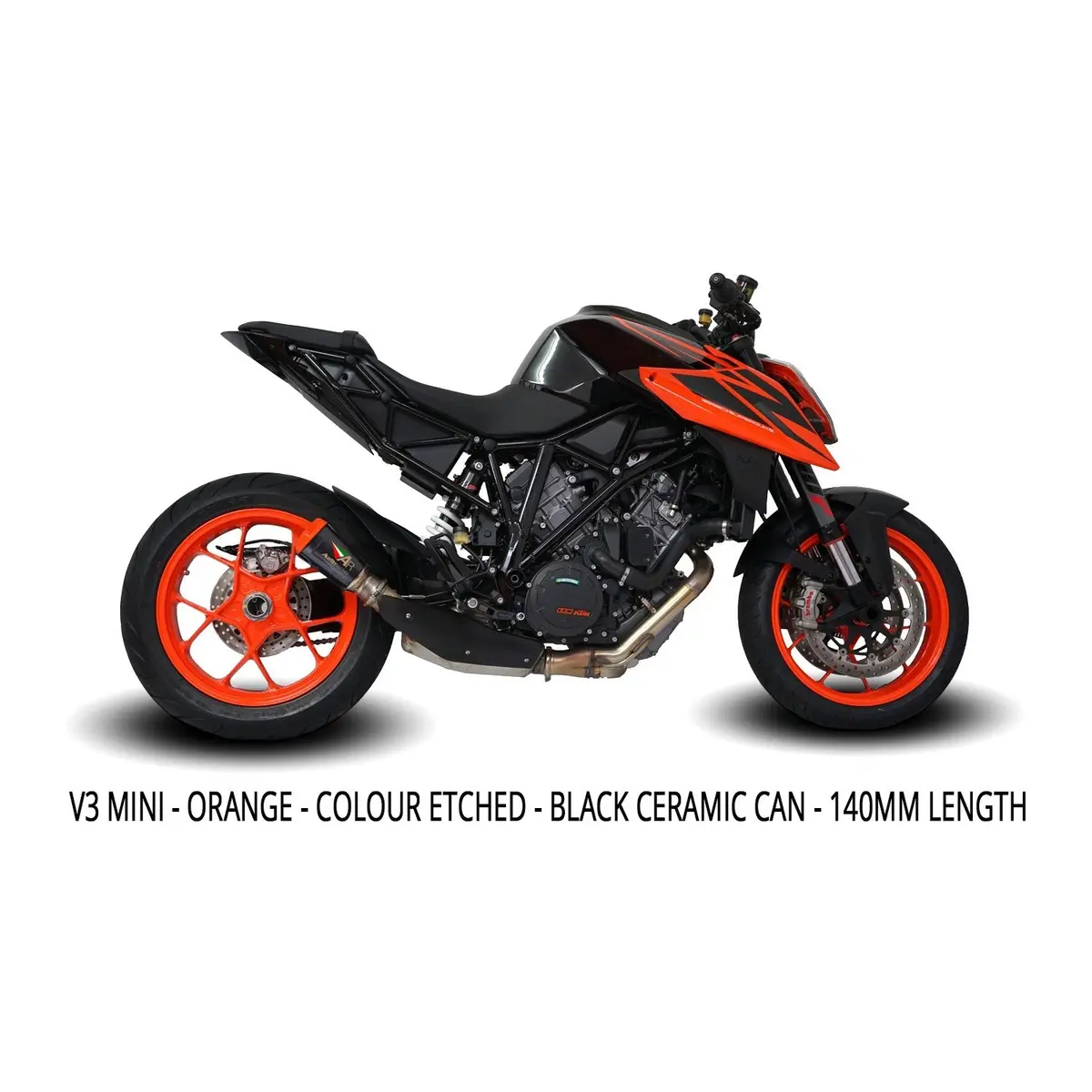 In Stock Austin Racing V3 Black Orange Tip    Slip-On 2014 - 2019 Ktm Superduke 1290 R & 2016 - 2023 Gt  Ar52 1