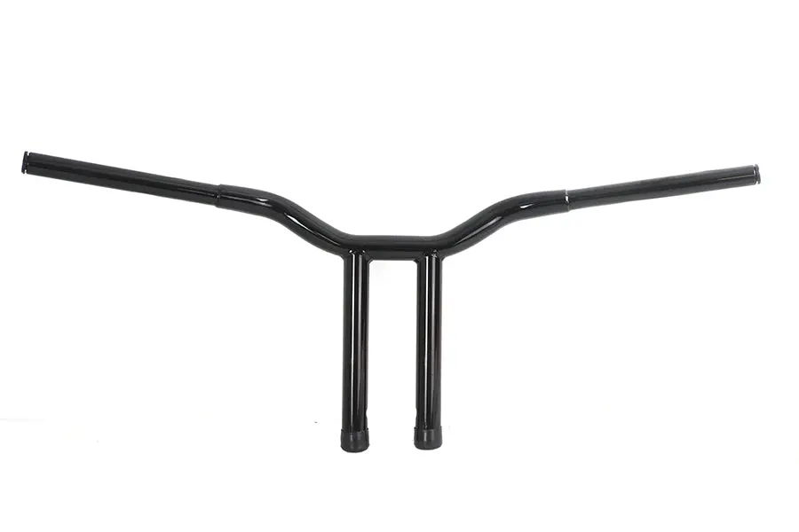 14 Inch Combat Style Riser Handlebar Black - V-Twin Mfg. 1