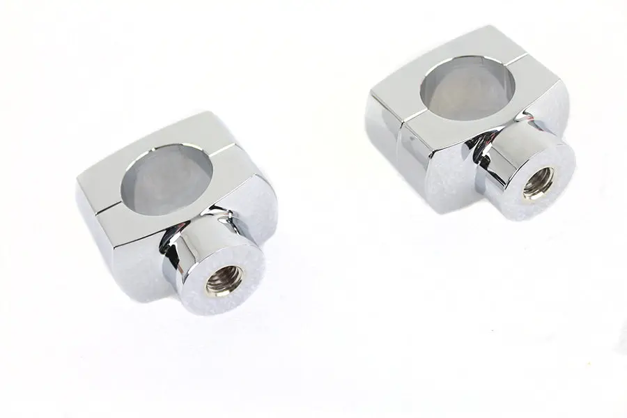 1-1/4 Inch Shorty Riser Set Chrome - V-Twin Mfg. 1