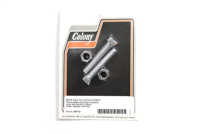 Chrome Rear Axle Adjuster Screw And Lock Nut Kit - V-Twin Mfg. 1
