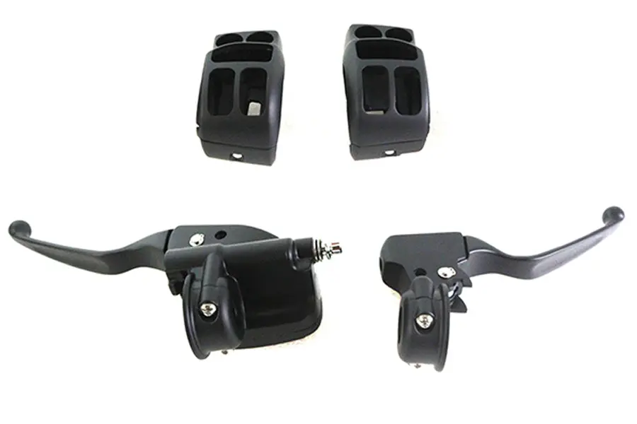 Front Handlebar Control Kit Black - V-Twin Mfg. 1