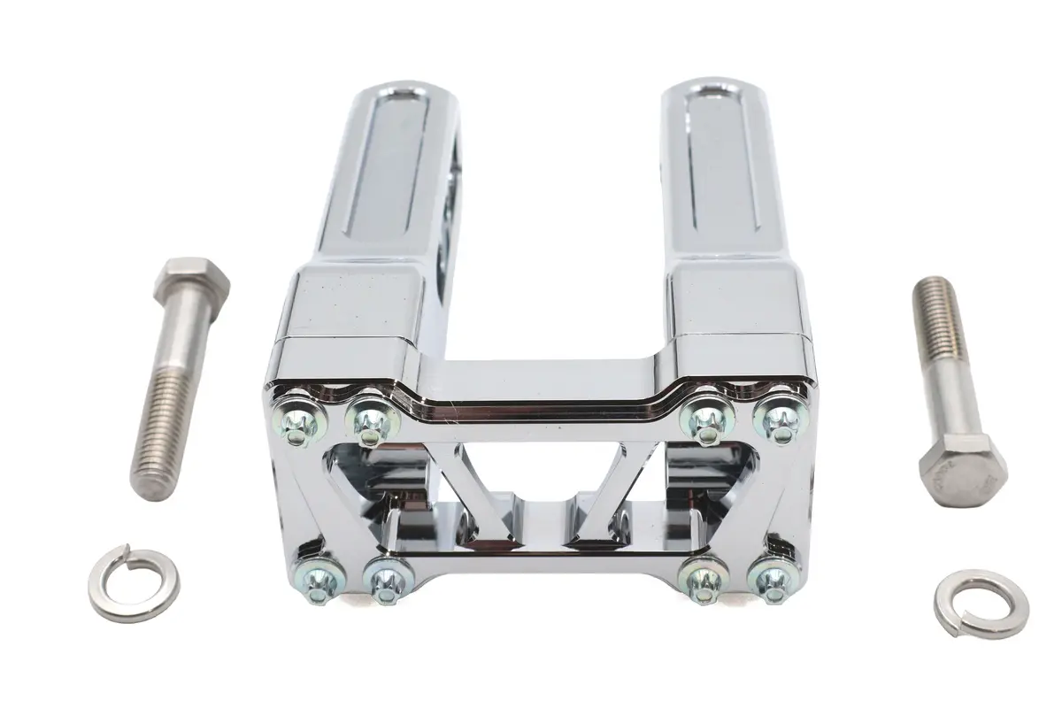 Wyatt Gatling 6 Inch Pirate Style Riser Set Chrome - V-Twin Mfg. 1