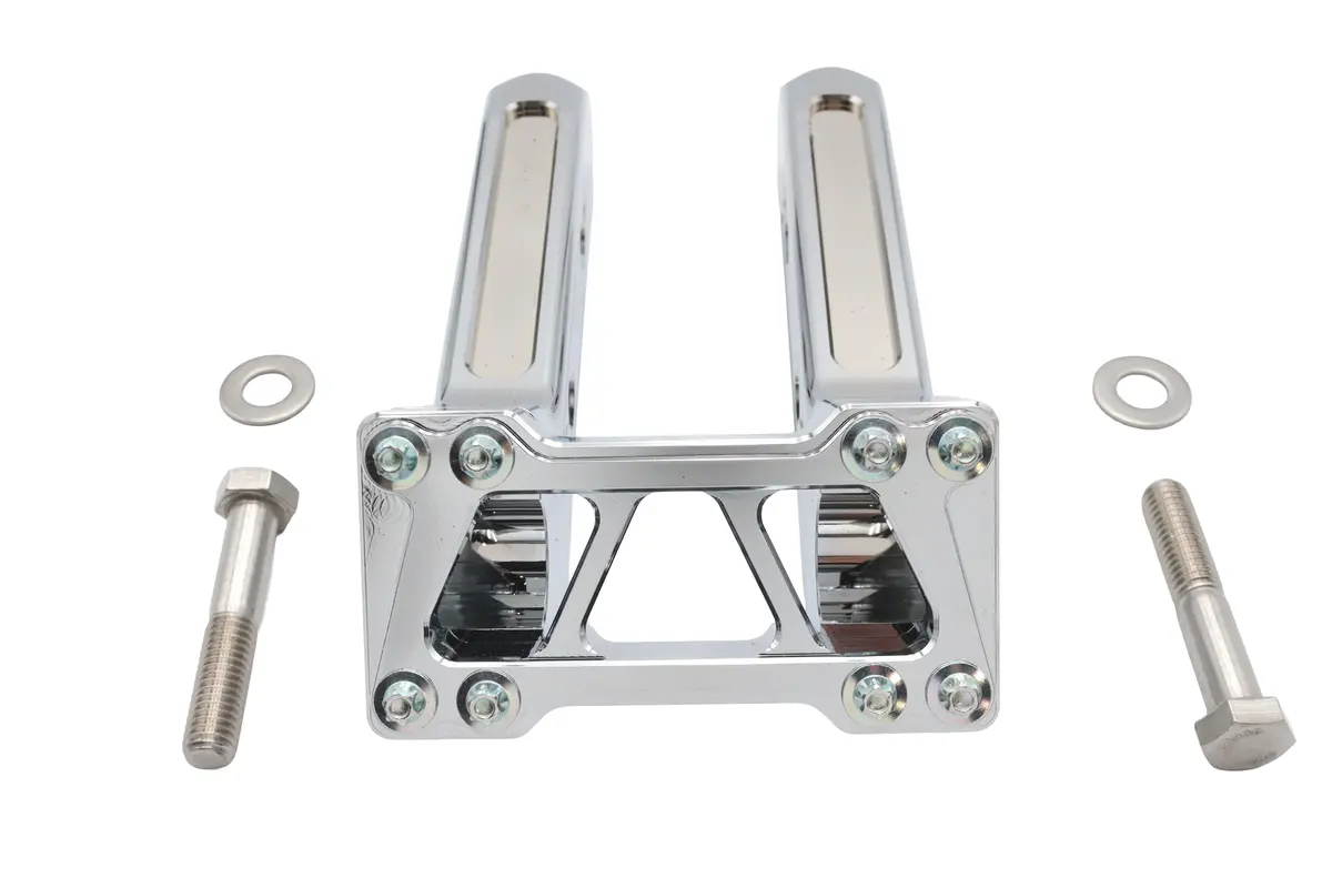 Wyatt Gatling 8 Inch Pirate Style Riser Set Chrome - V-Twin Mfg. 1