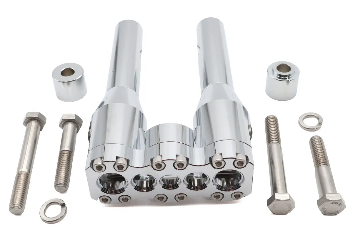 Wyatt Gatling 8 Inch Baron Style Riser Set Chrome - V-Twin Mfg. 1