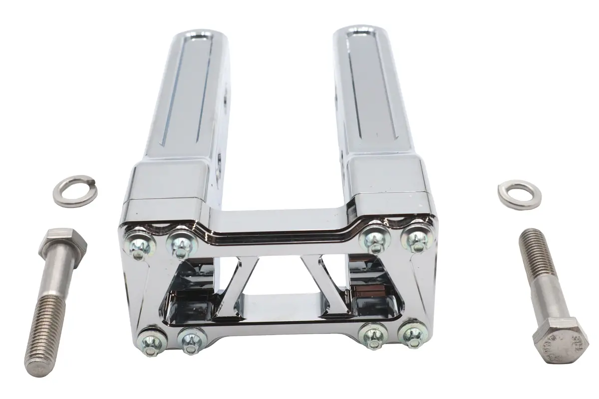 Wyatt Gatling 8 Inch Pirate Style Riser Set Chrome - V-Twin Mfg. 1