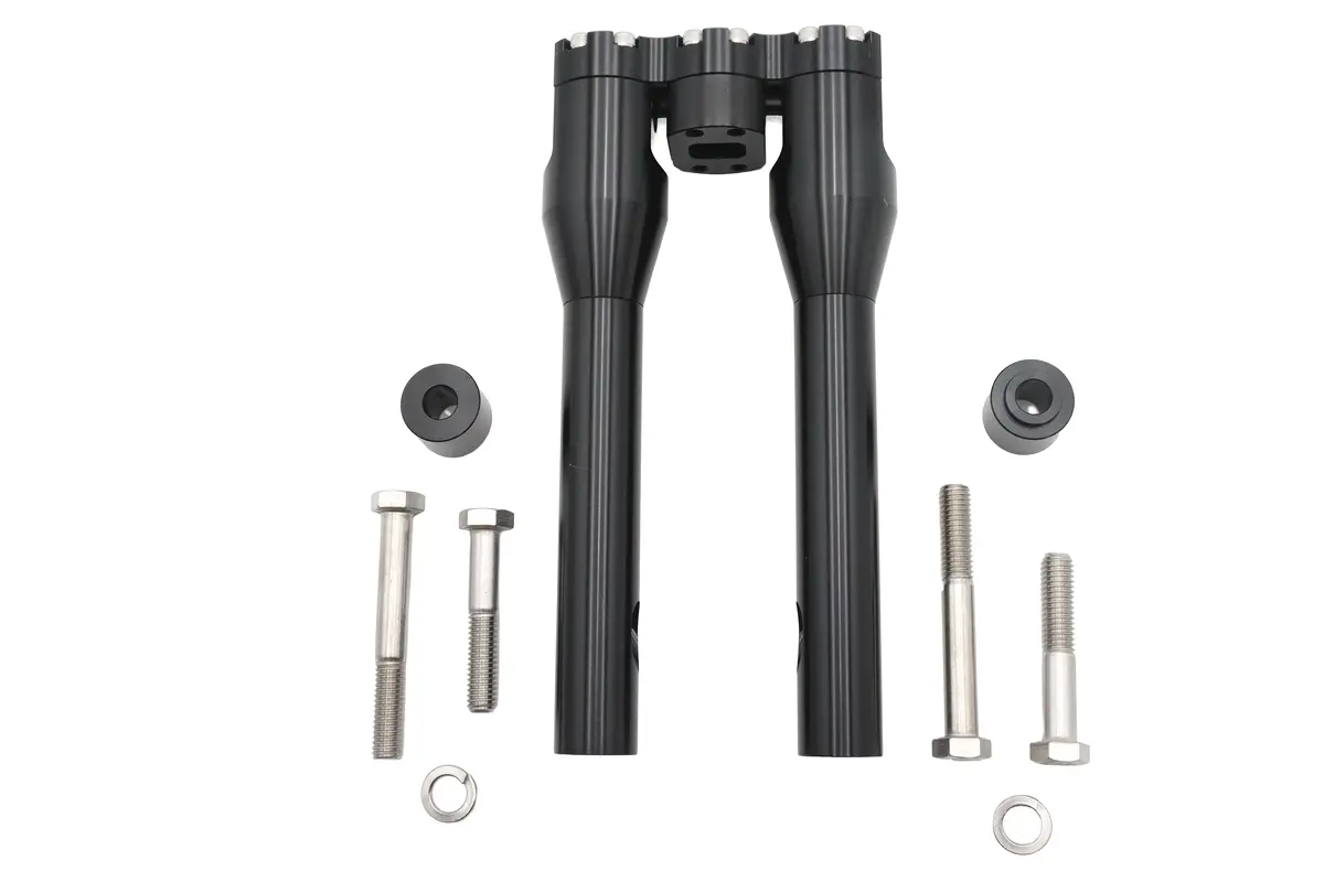 Wyatt Gatling 10 Inch Baron Style Riser Set Black - V-Twin Mfg. 1