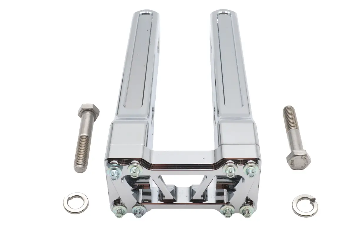 Wyatt Gatling 10 Inch Pirate Style Riser Set Chrome - V-Twin Mfg. 1