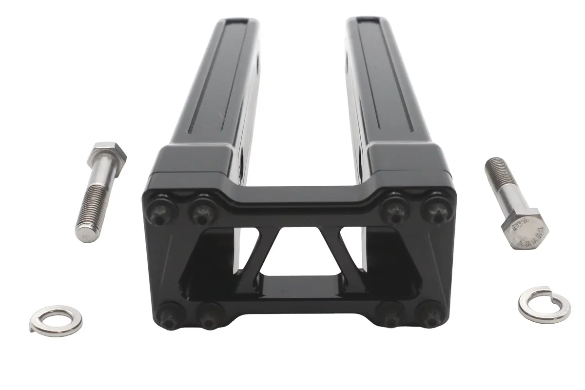 Wyatt Gatling 12 Inch Pirate Style Riser Set Black - V-Twin Mfg. 1
