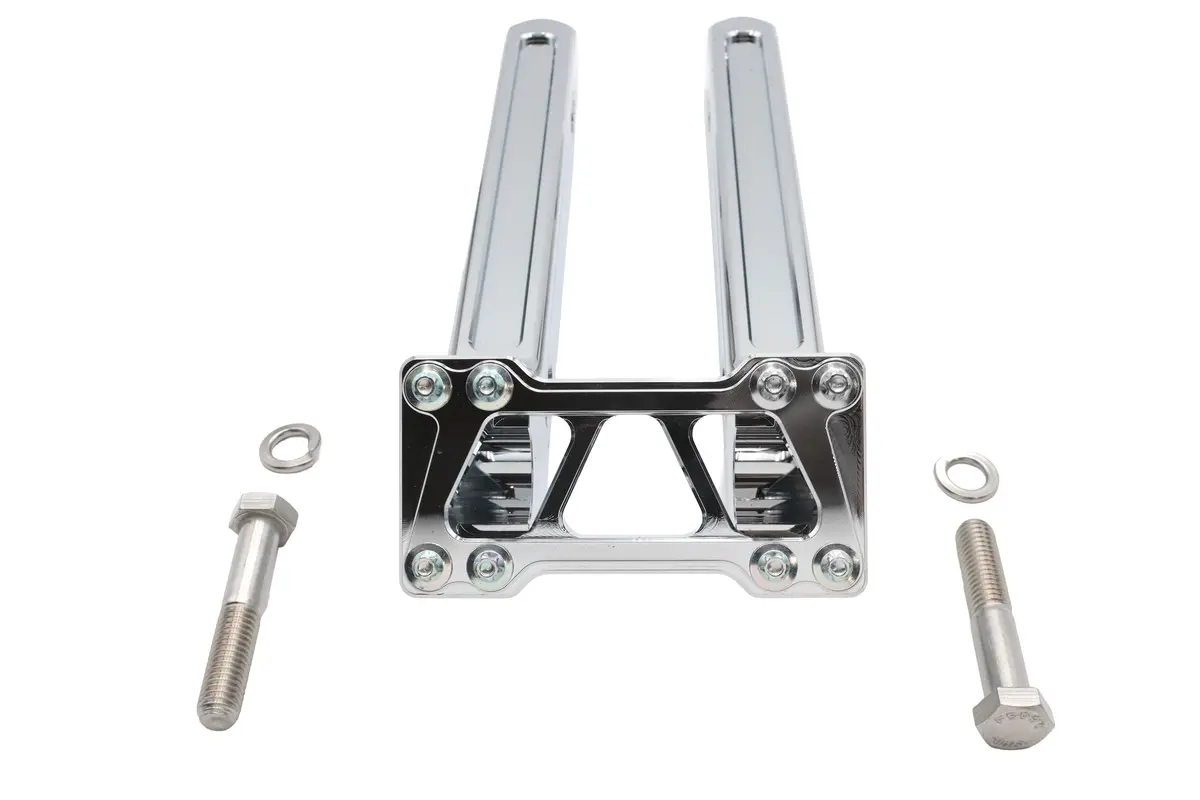 Wyatt Gatling 12 Inch Pirate Style Riser Set Chrome - V-Twin Mfg. 1