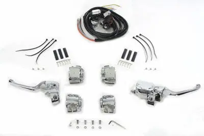 Chrome Handlebar Control Kit With Switches - V-Twin Mfg. 1