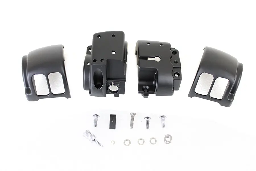 Handlebar Control Switch Housing Kit Black - V-Twin Mfg. 1