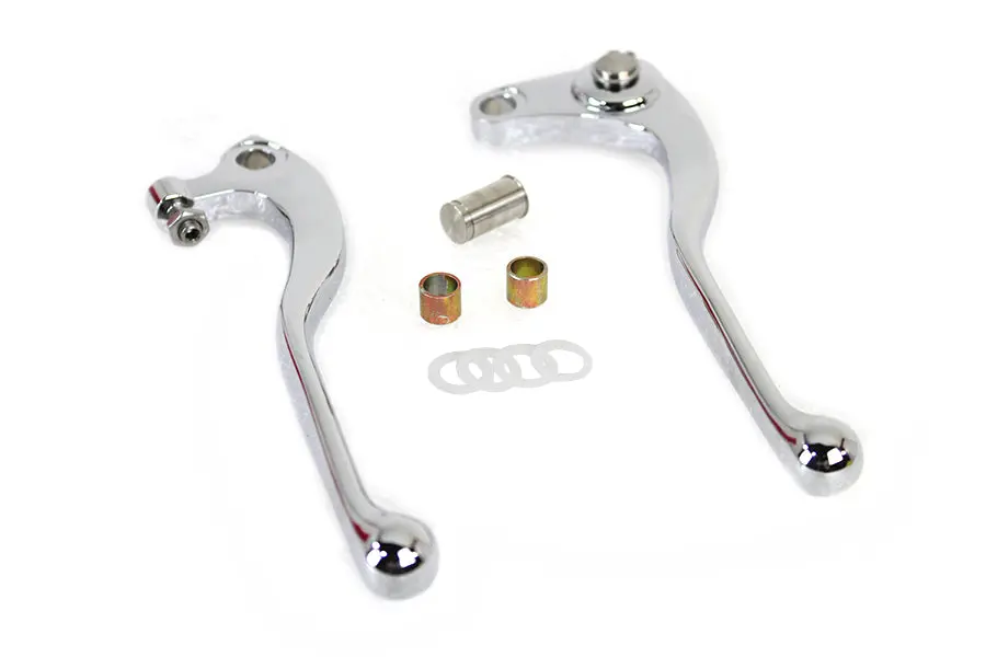 Old School Hand Lever Set Chrome - V-Twin Mfg. 1