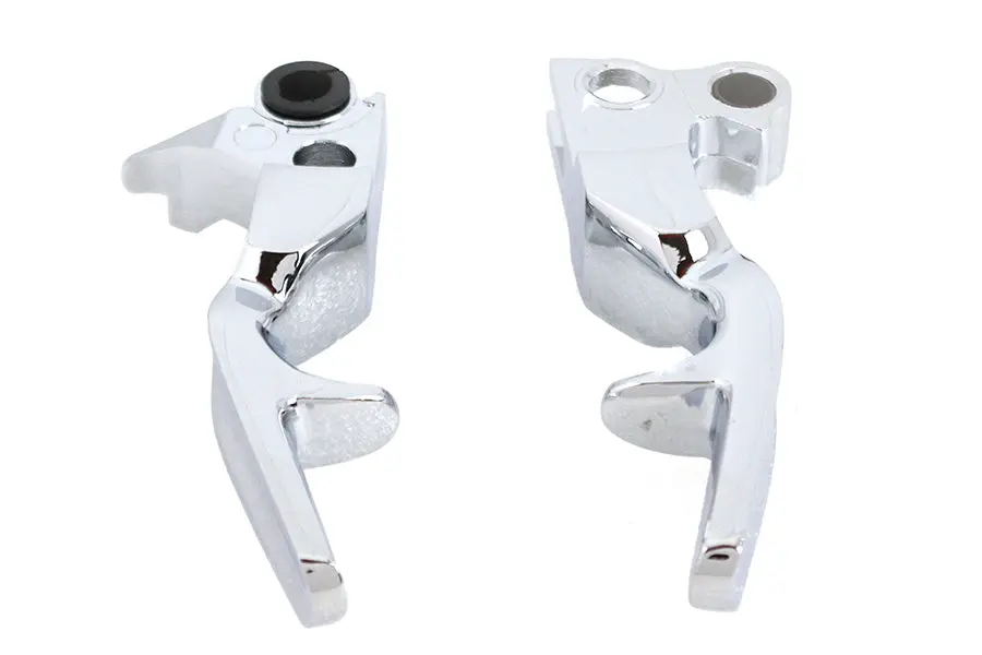 Short Trigger Lever Set Chrome - V-Twin Mfg. 1