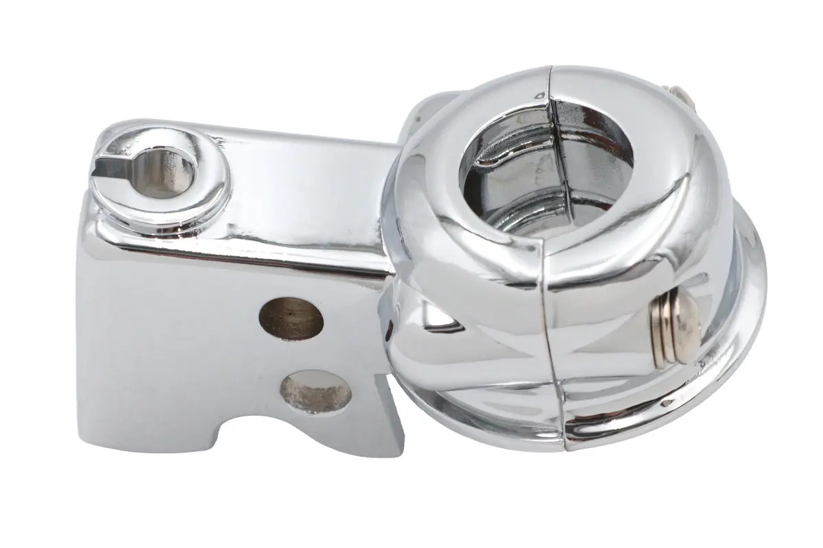 Clutch Hand Lever Bracket With Clamp Chrome - V-Twin Mfg. 1