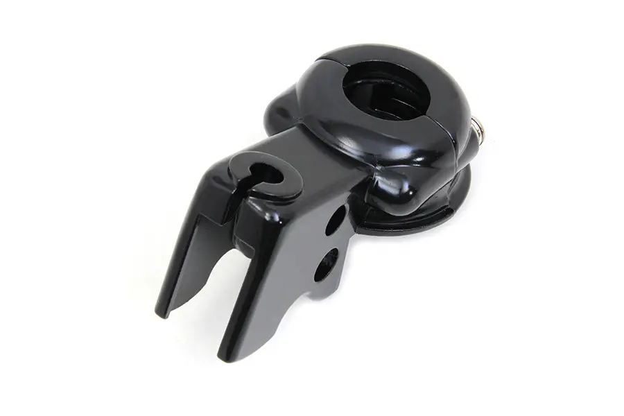 Clutch Hand Lever Bracket With Clamp Black - V-Twin Mfg. 1