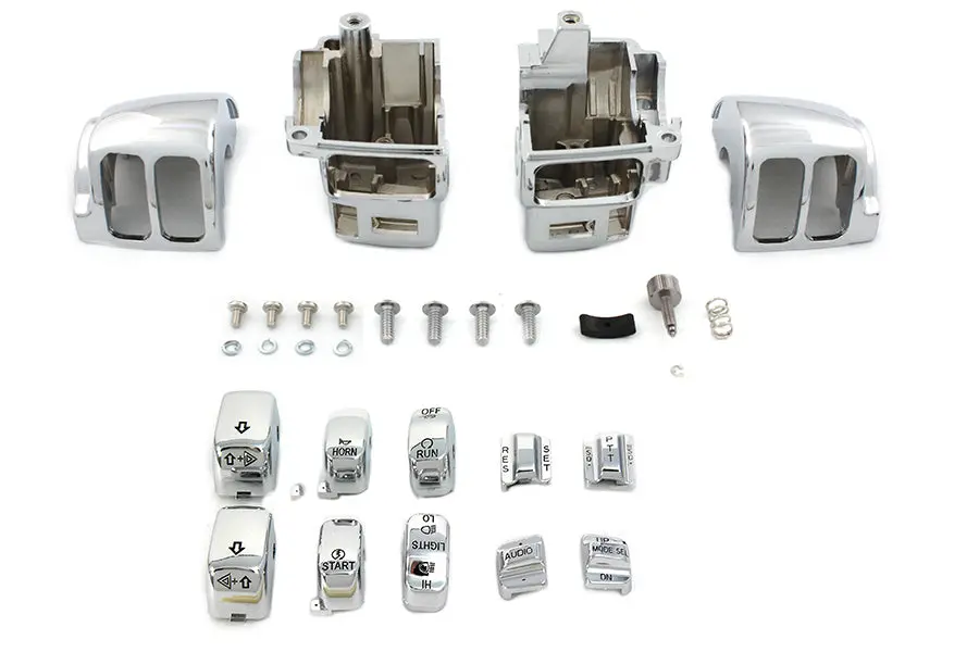 Handlebar Control Switch Housing Kit Chrome - V-Twin Mfg. 1