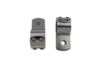 Chrome 1-1/4 Inch Footpeg Mount Clamp Set - V-Twin Mfg. 1