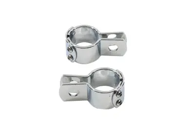 Chrome 1-1/2 Inch Footpeg Mount Clamp Set - V-Twin Mfg. 1