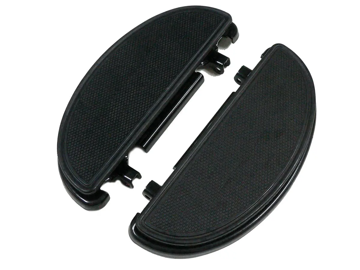 Black Driver Half Moon Footboard Set - V-Twin Mfg. 1