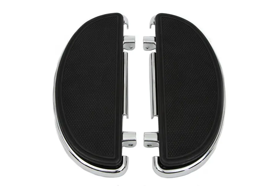 Chrome Driver Half Moon Footboard Set - V-Twin Mfg. 1