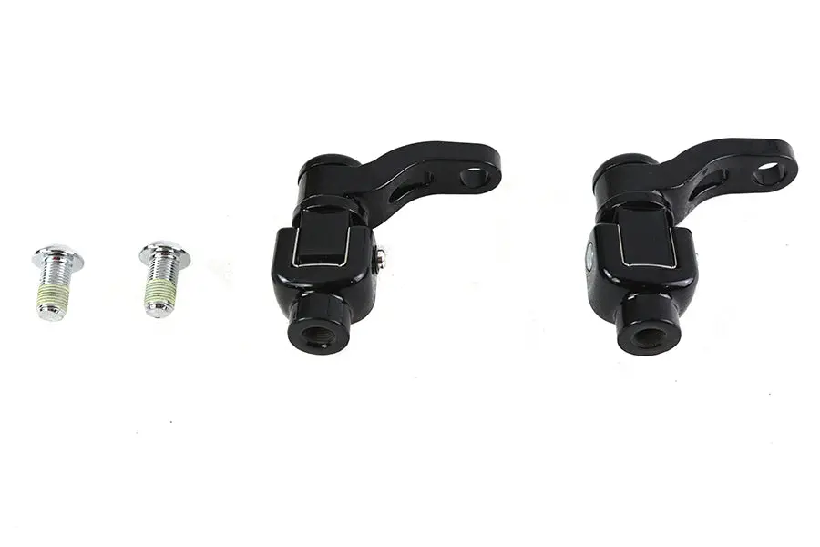360° Adjustable Passenger Footpeg Mount Kit Black - V-Twin Mfg. 1