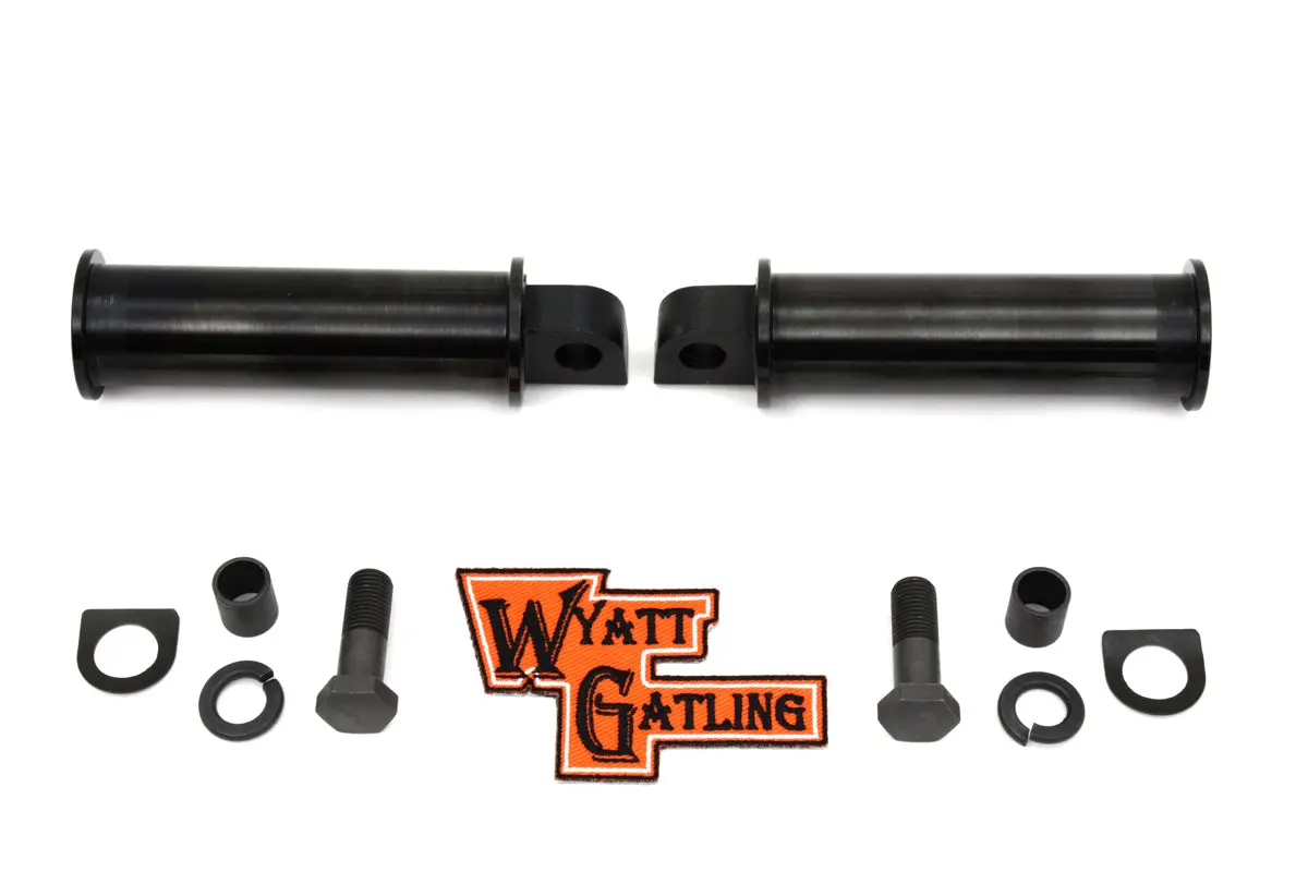 Parkerized Combat Shooter Style Footpeg Set - V-Twin Mfg. 1