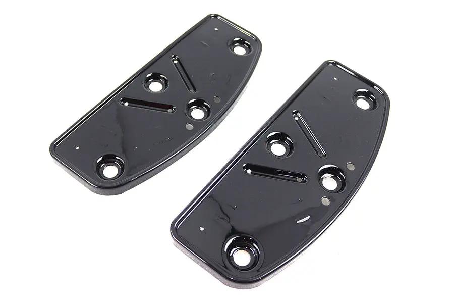 Oe Driver Footboard Set Black 'D' Shape - V-Twin Mfg. 1