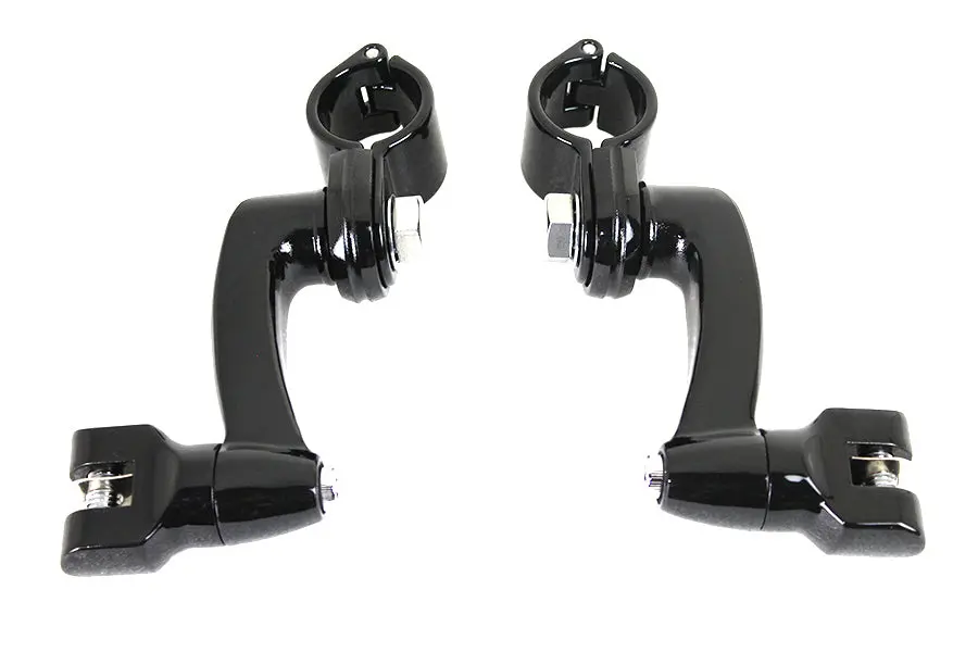 Highway Bar Footpeg Mount Set Black - V-Twin Mfg. 1