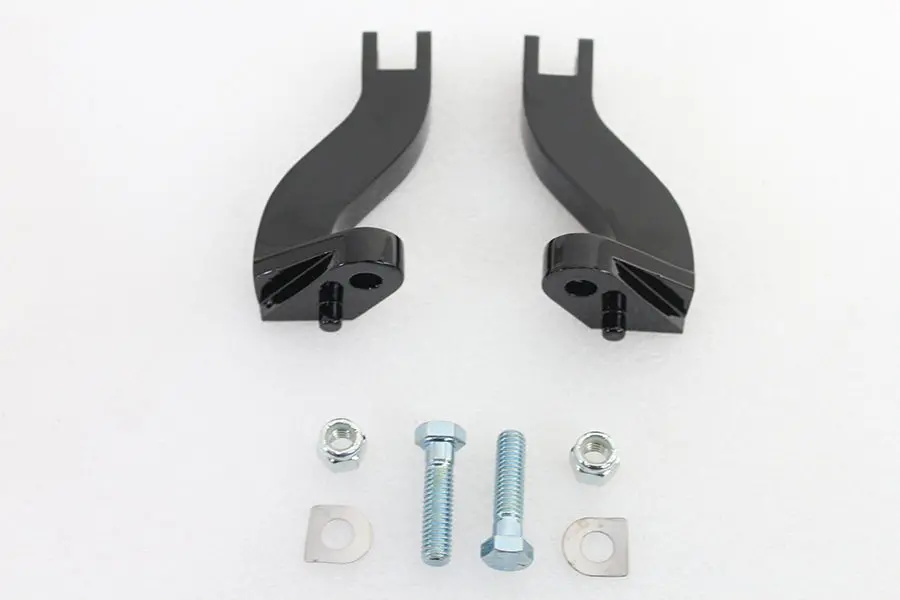 Footpeg Mount Bracket Set Passenger Black - V-Twin Mfg. 1