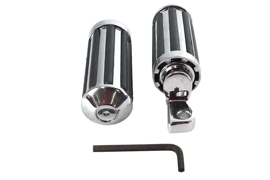 Chrome Railer Style Footpeg Set - V-Twin Mfg. 1