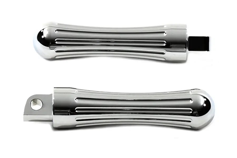 Chrome Billet Batique Style Footpeg Set - V-Twin Mfg. 1