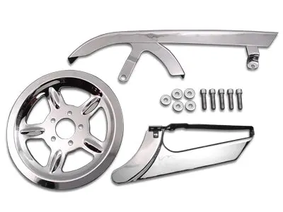 Chrome Belt Guard And Pulley Cover Kit - V-Twin Mfg. 1