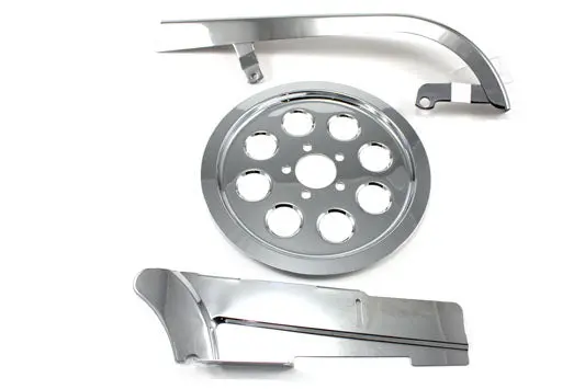 Chrome Belt Guard Kit - V-Twin Mfg. 1