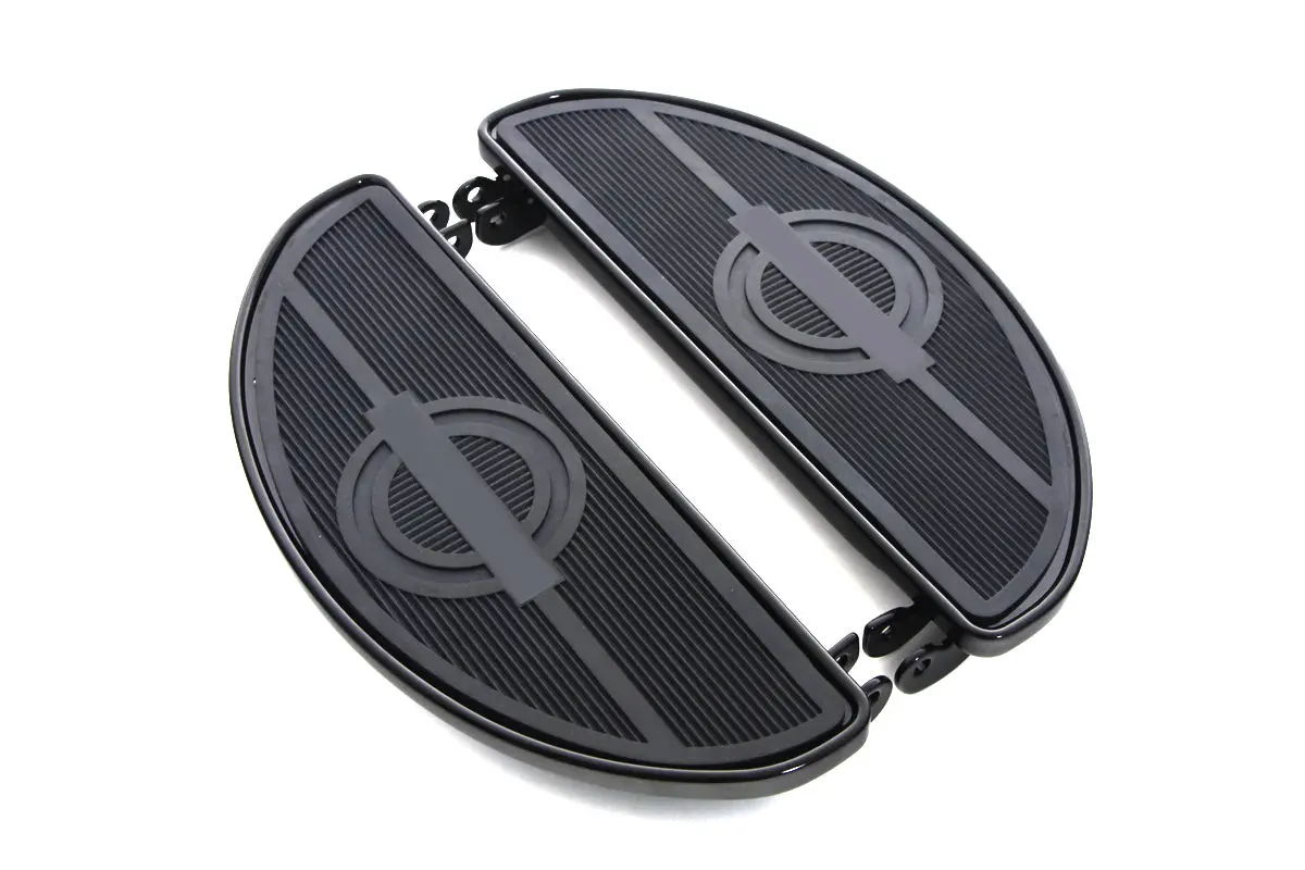 Half Moon Footboard Set Black - V-Twin Mfg. 1