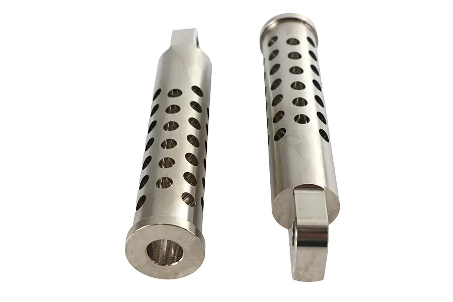 Billet Shooter Style Footpeg Set Nickel Plated - V-Twin Mfg. 1