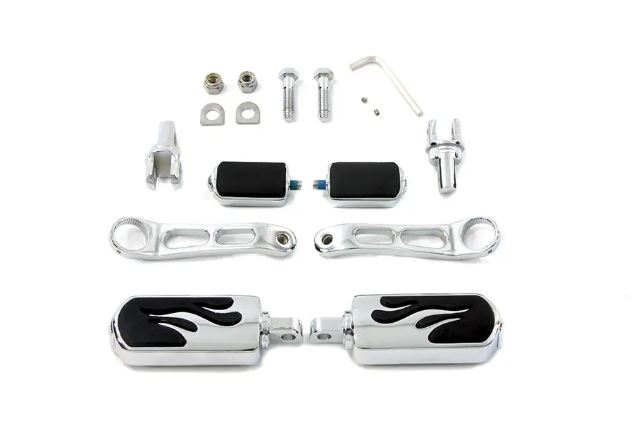 Flame Style Heel Rest And Footpeg Kit - V-Twin Mfg. 1