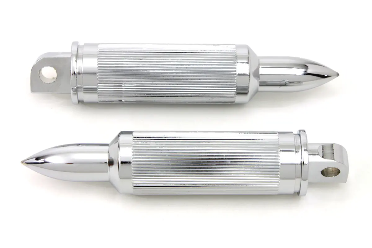 Chrome Bullet Style Ak-47 Footpeg Set - V-Twin Mfg. 1