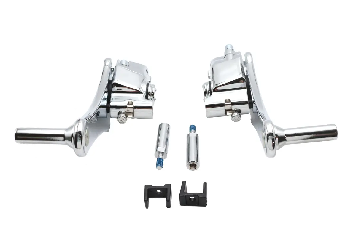 Adjustable Auxiliary Passenger Footpeg Mount Set - V-Twin Mfg. 1