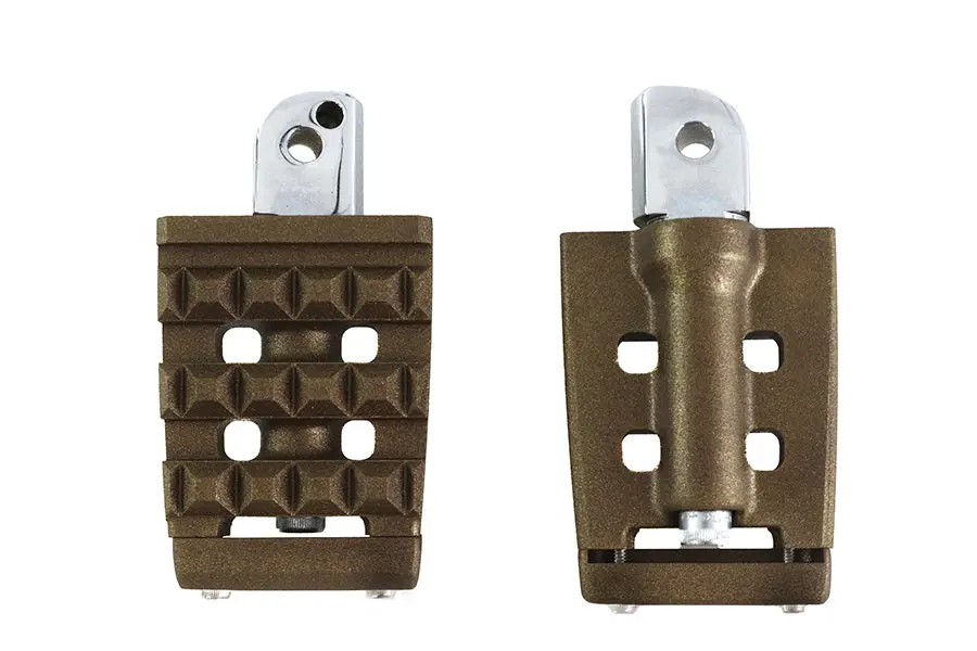 Grate Passenger Footpeg Set Bronze - V-Twin Mfg. 1