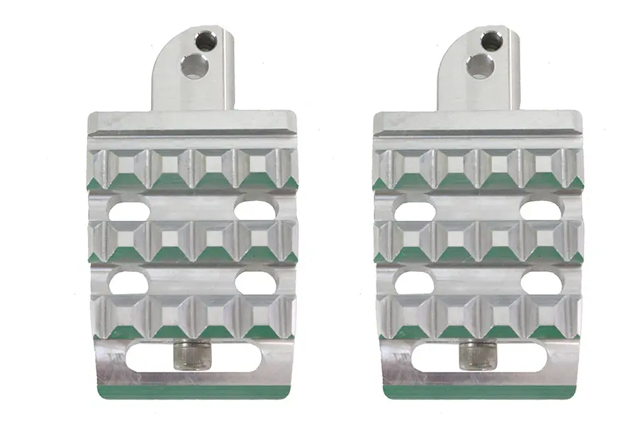 Grate Passenger Footpeg Set Chrome - V-Twin Mfg. 1