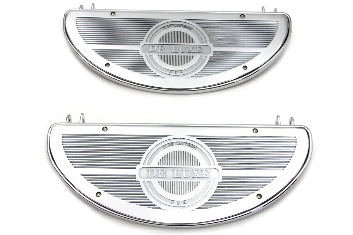 Half Moon Footboard Set Chrome - V-Twin Mfg. 1