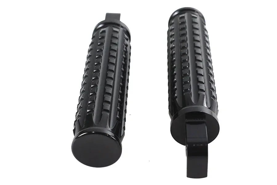 Black Grained Style Footpeg Set - V-Twin Mfg. 1