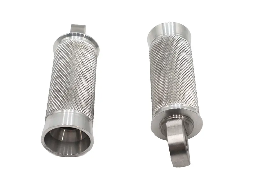 Speedster Hollow Point Male Footpeg Set Polished - V-Twin Mfg. 1