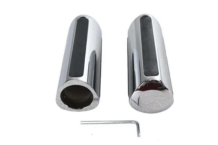 Chrome Delta Style Grip Set - V-Twin Mfg. 1